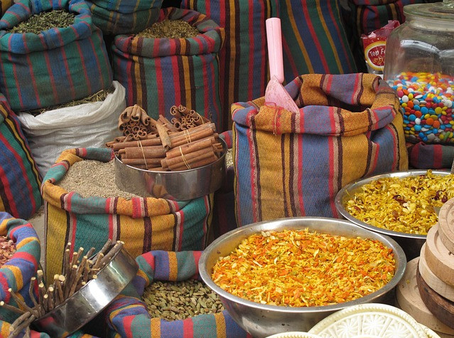 bags full of ancient grains and rice